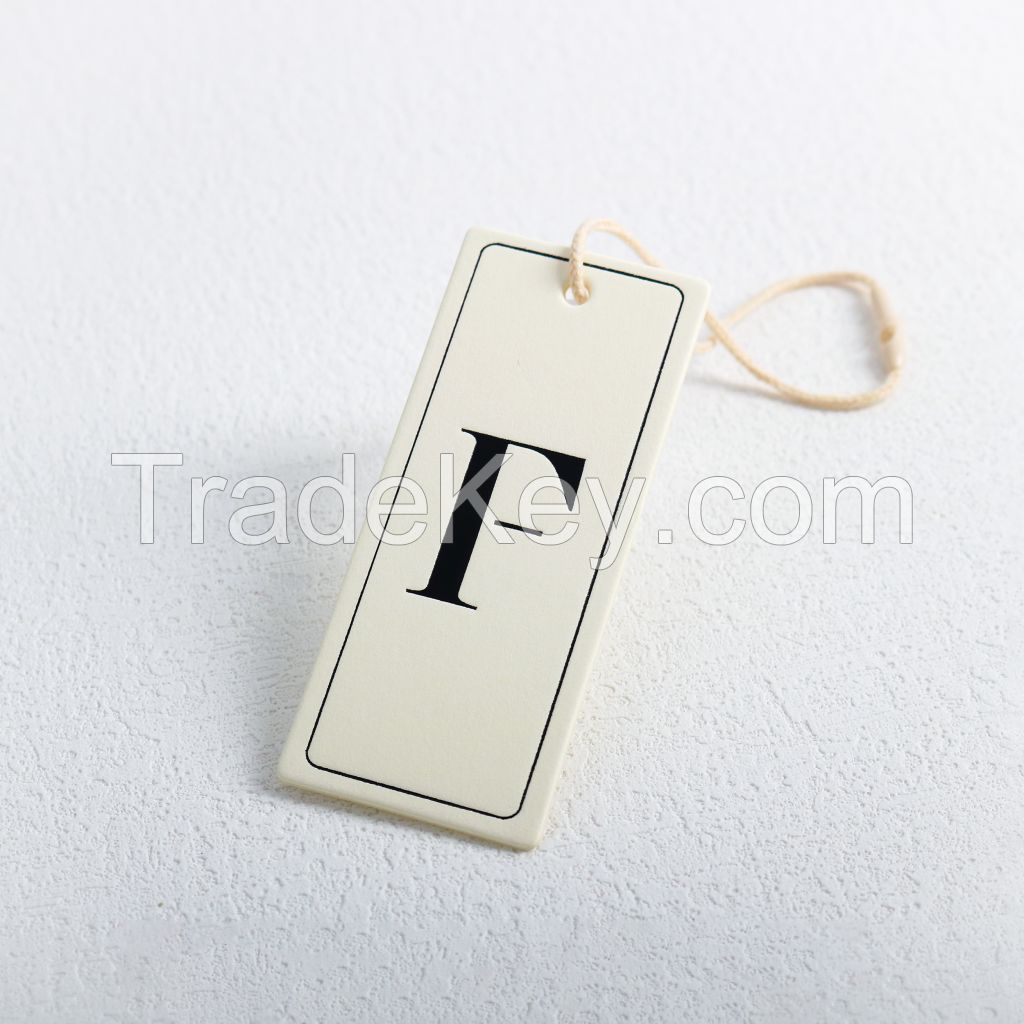 Custom Thick Hang Tag For Clothing Gold Foiled Paper Hang Tags