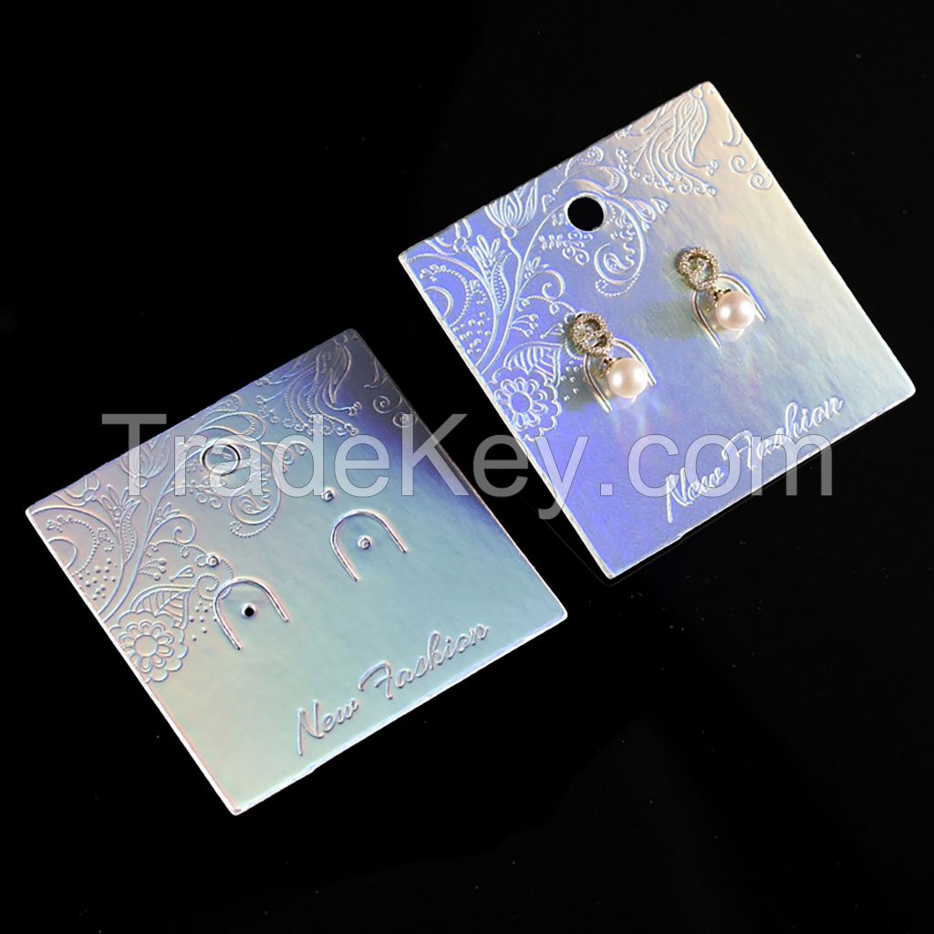 Iridescent Embossed Clothing Hang Tags, Custom Holographic Hang Tags, Price tags, Composed Tags, Decorative Hang Tags, Business hang tags