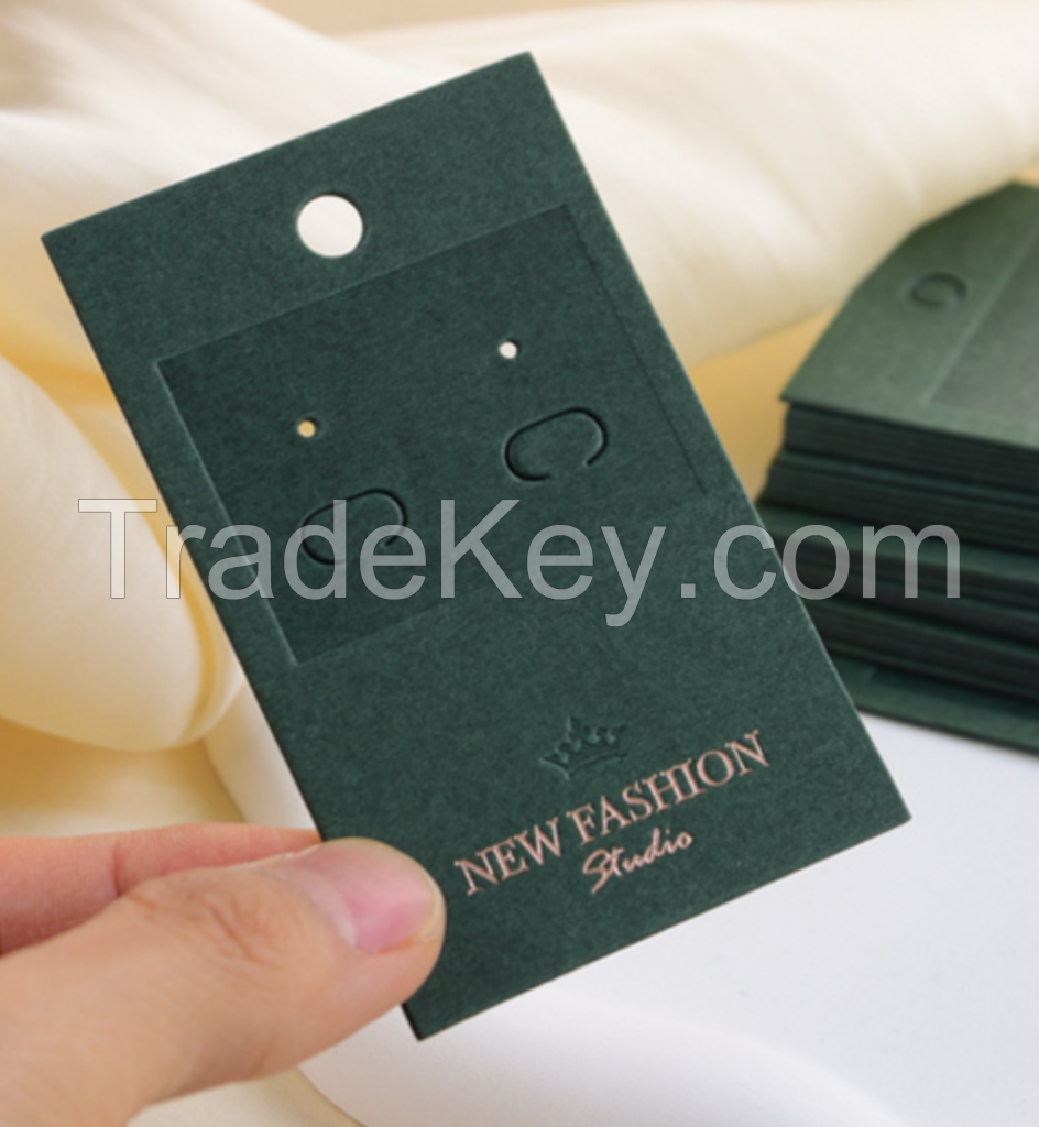 Emerald Jewelry Display Cards, Earring Cards, Necklace Cards