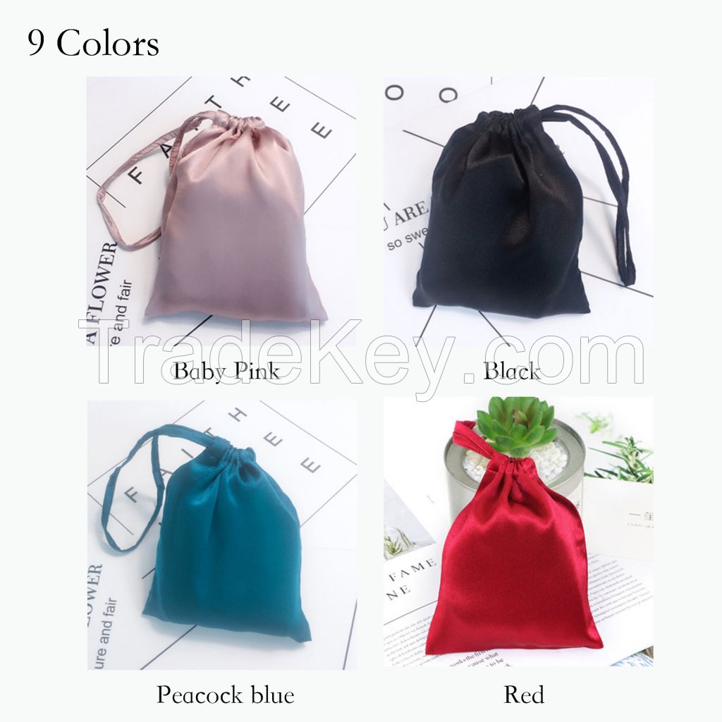 100% Mulberry Silk Jewelry Pouch, 16 Momme Silk Gift Bag, 12x14cm, Size Custom Jewelry Pouches, Eye Mask Bag, Silk Jewelry Organizer