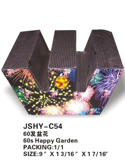 60c happy garden , fireworks
