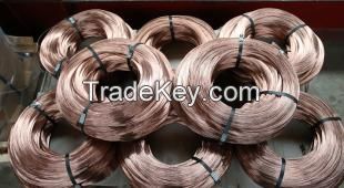 High carbon Cu-coated steel wire