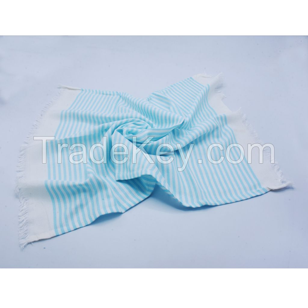 Classic Stripe Kitchen Dish Tea Towel | Small Sized Light Weight Kitchen Cloth | 100% Premium Cotton | (19 * 27) in