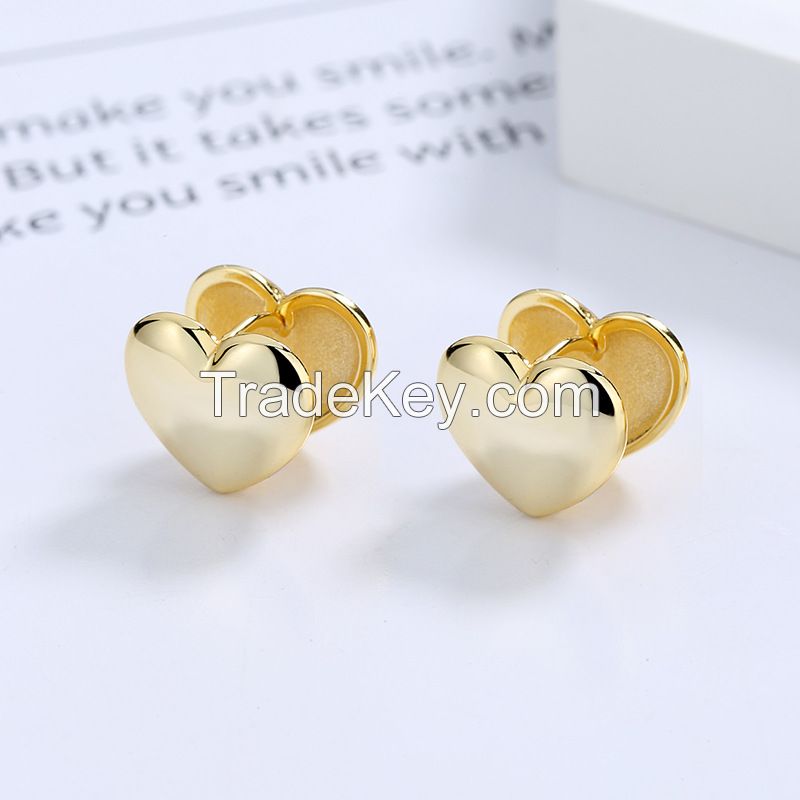 double heart earrings