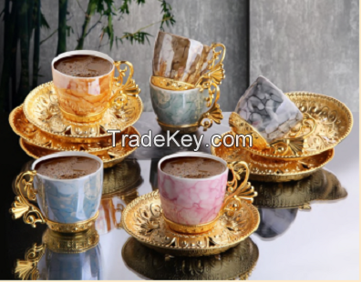 Patterned Six-piece cup set