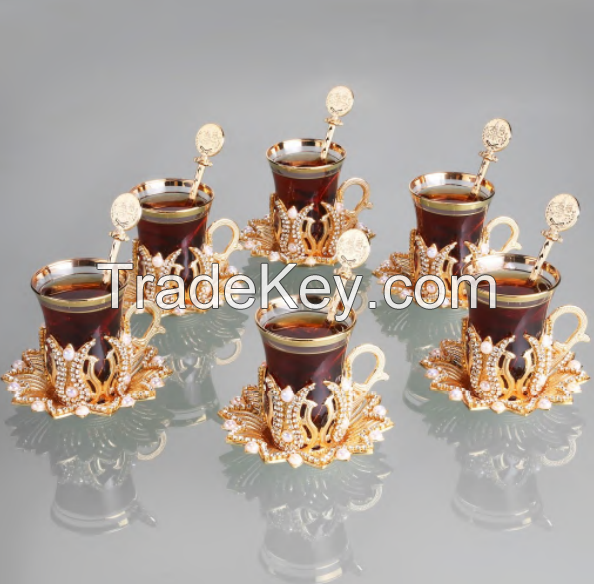 Patterned Six-piece cup set