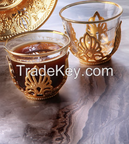 Patterned Six-piece cup set