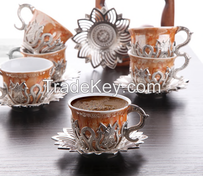 Patterned Six-piece cup set