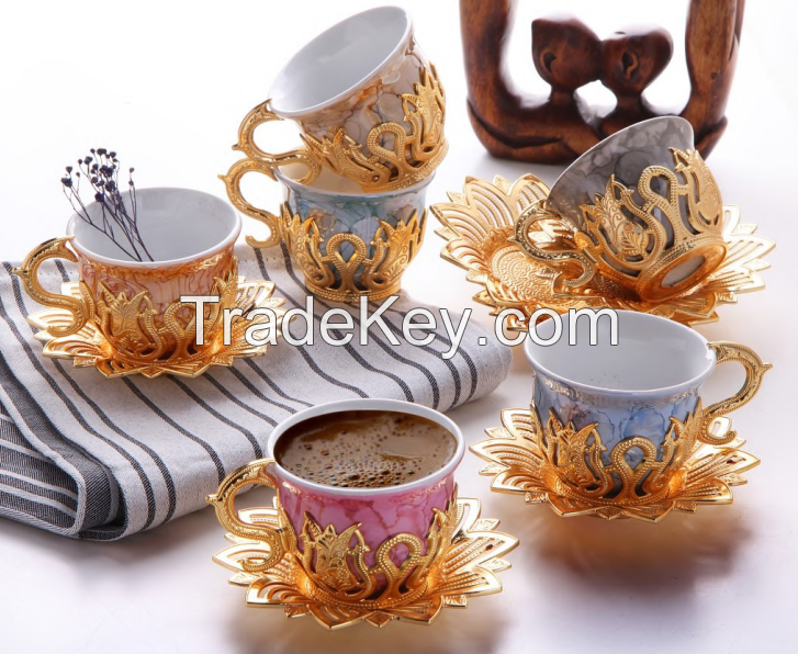 Patterned Six-piece cup set