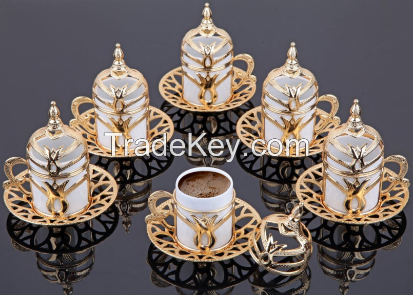 Patterned Six-piece cup set