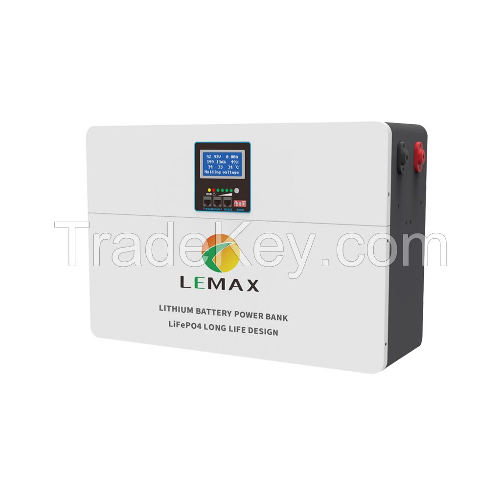 Intelligent BMS Equipped Power Storage Wall Lifepo4 51.2V100Ah Lithium Battery For Solar Storage