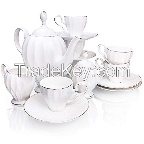 Vietnam High Quality Ceramic Coffee And Tea Cup Sets With Saucers With Competitive Price For Wholesaler