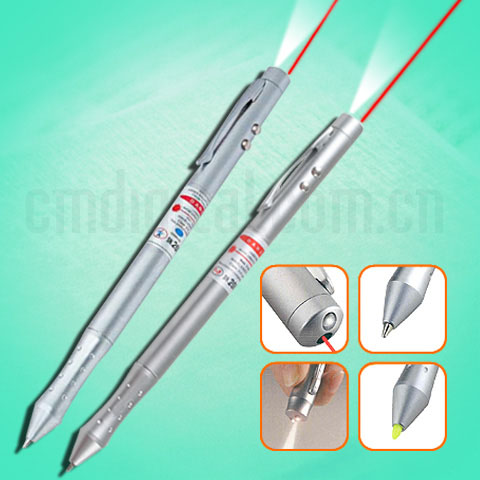 laser pointer pen with led flashlight torch and pda