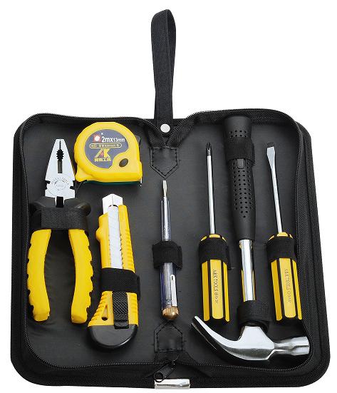 7 pcs Portable Tools Set packed in Zippered bag