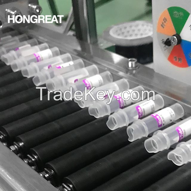 Labeling machine for testing tube production