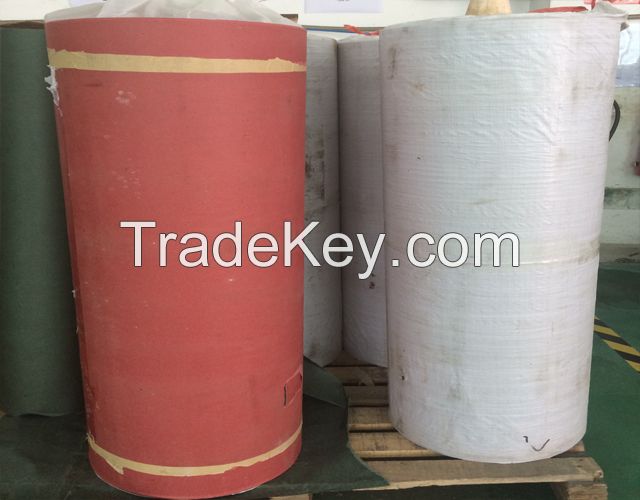 Red electrical insulating paper or paperboard