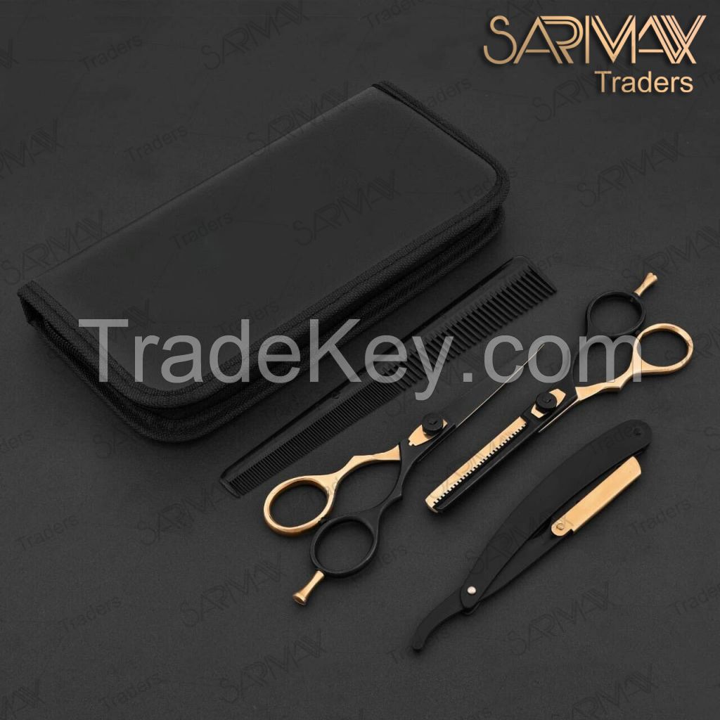 Barber Hair Cutting & Dressing Scissors Set/Salon Black Scissors Salon & Personal Use