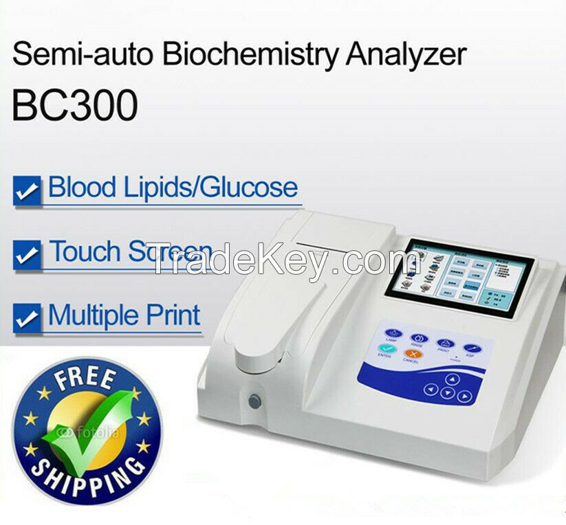 7 Lcd Contec Bc300 Touch Semi-automatic Blood Biochemistry Analyzer, Printer Ce