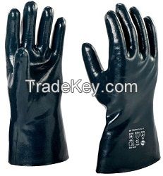40 cm gauntlet style heavy coated cut and sewn nitrile glove