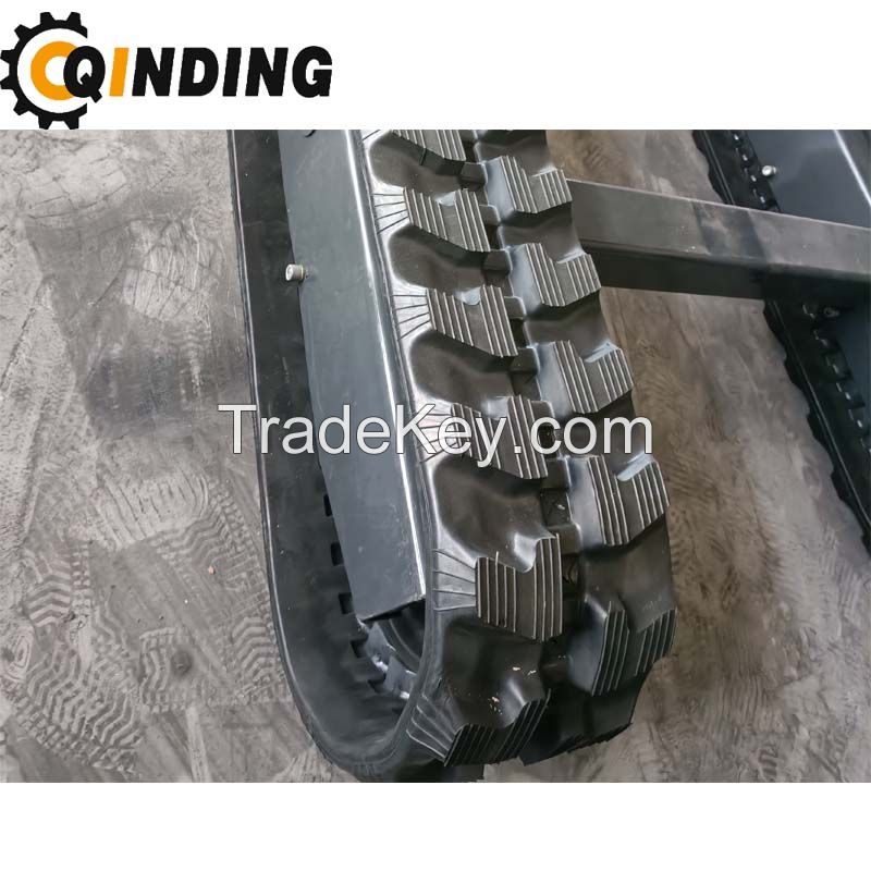 QDRT-02T 2 Ton Rubber Track Undercarriage Chassis for Crusher and Screener, Crawler Excacator,Crane 1815mm x 367mm x 230mm