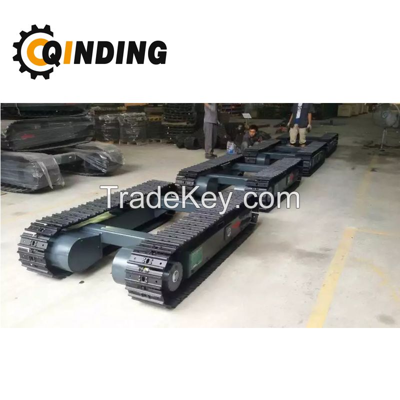 QDST-10T 10 Ton Steel Track Undercarriage Chassis for Crane, Road Paves, Pipelayers 2876mm x 669mm x 400mm