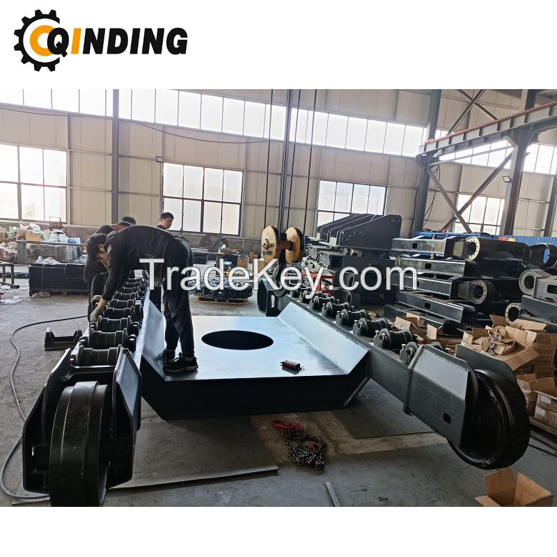 QDST-06T 6 Ton Steel Track Undercarriage Chassis for Crusher and Screener, Mini- excavator, Forest & Logging 2363mm x 535mm x 300mm