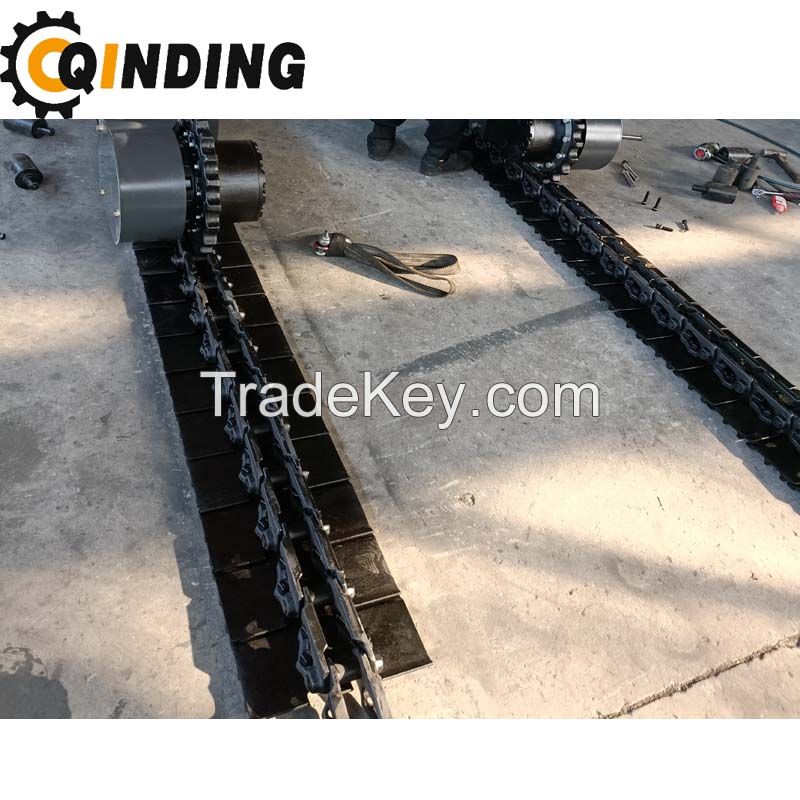 QDRT-02T 2 Ton Rubber Track Undercarriage Chassis for Crusher and Screener, Crawler Excacator,Crane 1815mm x 367mm x 230mm