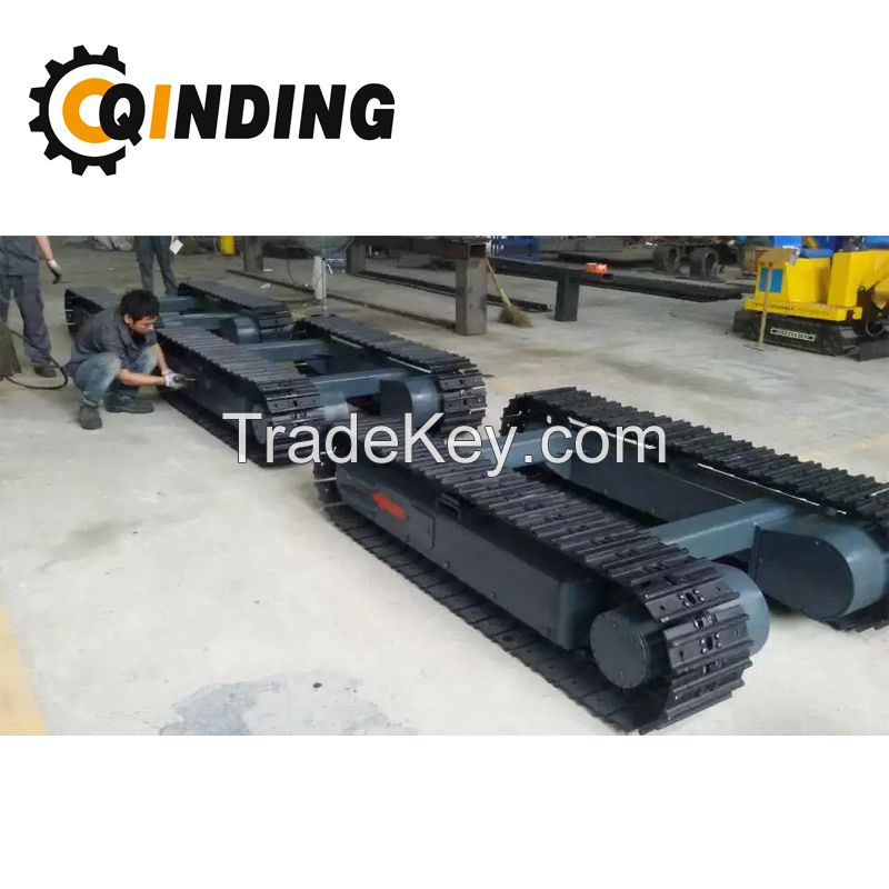 QDST-08T 8 Ton Steel Track Undercarriage Chassis for Drilling Rig, Materialhandling, Forest &amp; Logging 2622mm x 587mm x 350mm