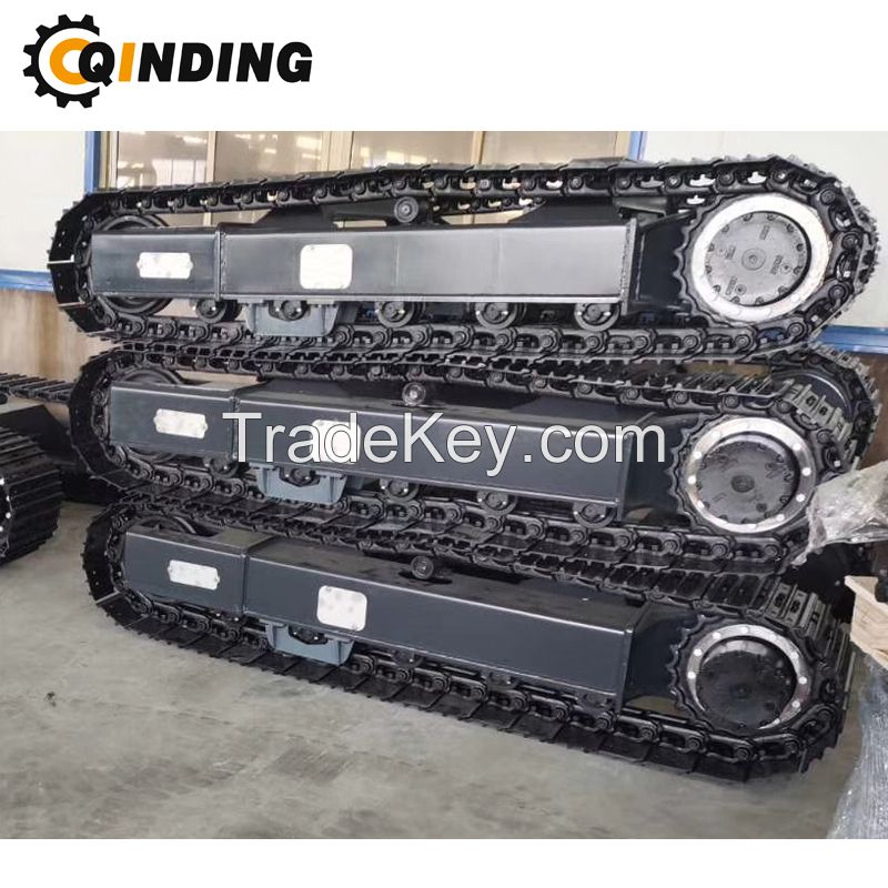 QDST-05T 5 Ton Steel Track Undercarriage Chassis for Pipelayers, Forest &amp; Logging, Crawler Excavator 2125mm x 482mm x 300mm