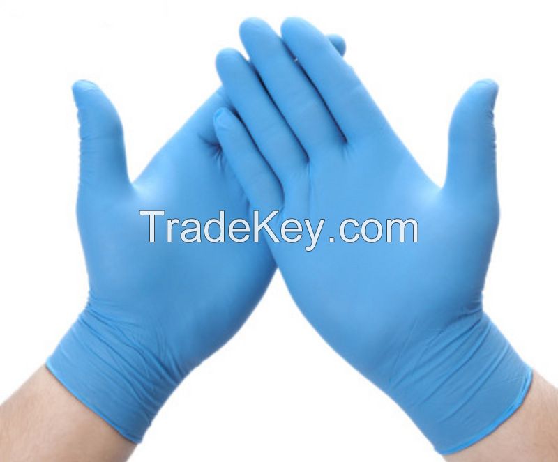 100-1000pcs Nitrle Gloves Powder Latex Free Thicken 4 mil Durable Rubber S/M/XL