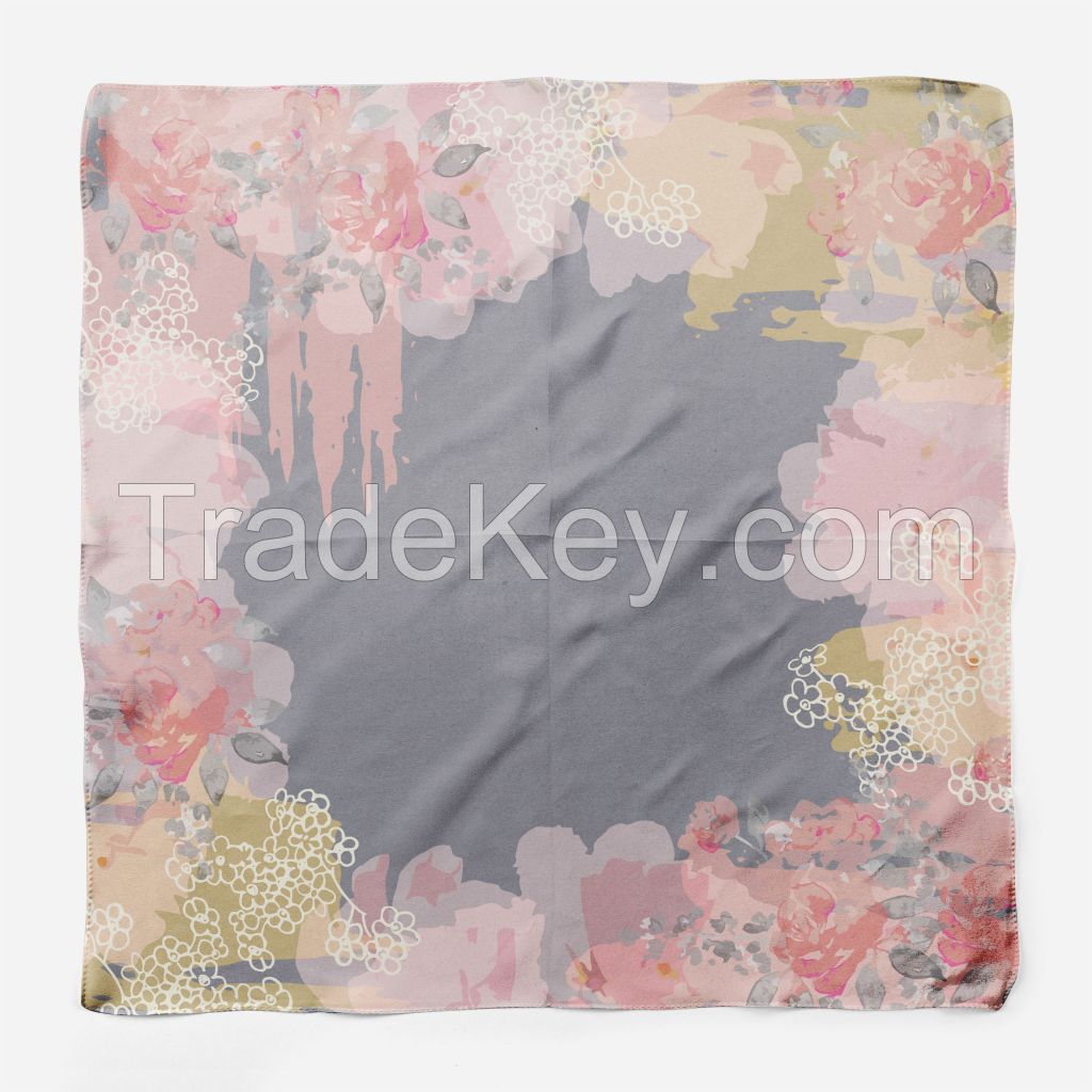 Premium Silk Scarves Floral