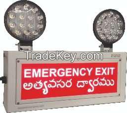 Industrial Emergency Light with  Exit Signage -Indoor