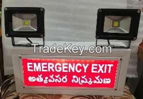 Industrial Emergency Light with  Exit Signage -Indoor