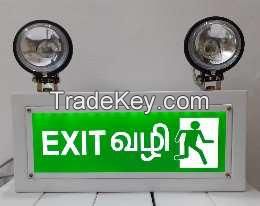 Industrial Emergency Light with  Exit Signage -Indoor