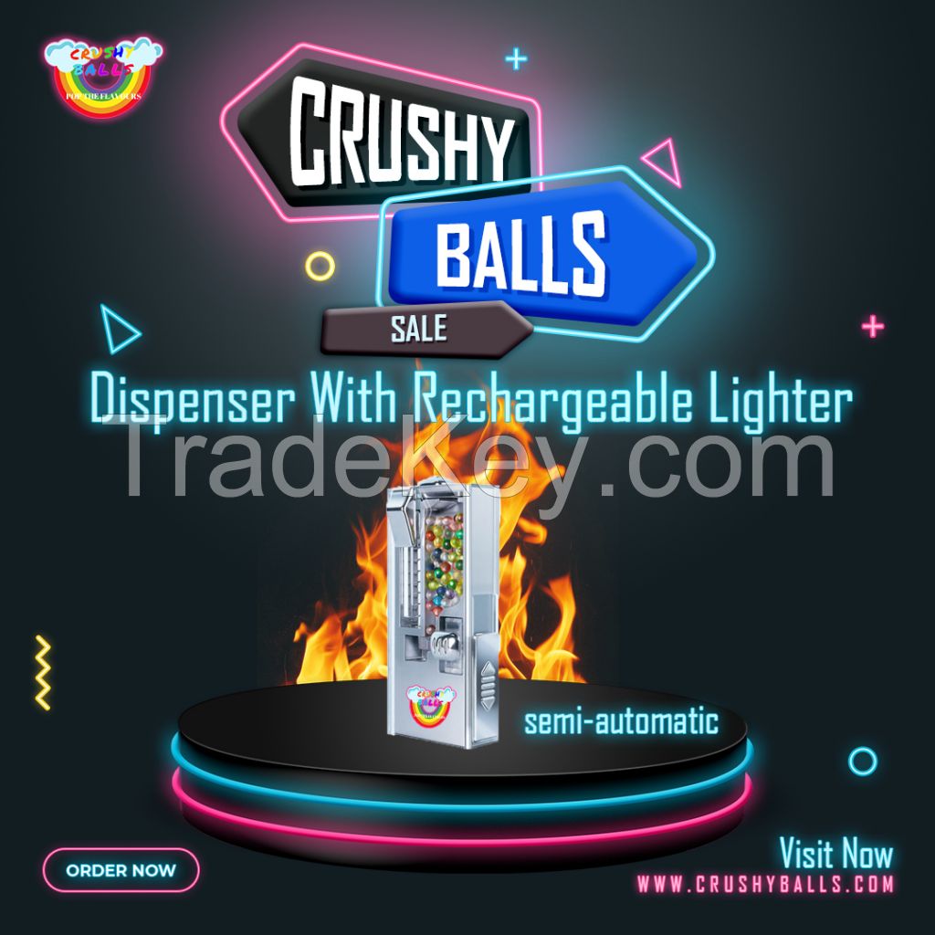 Crush Balls Dispenser With Rechargeable Lighter