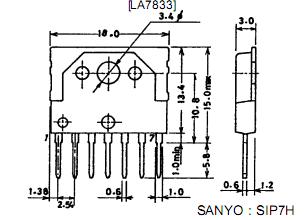 LA7800 Color TV Vertical Deflection output circuit