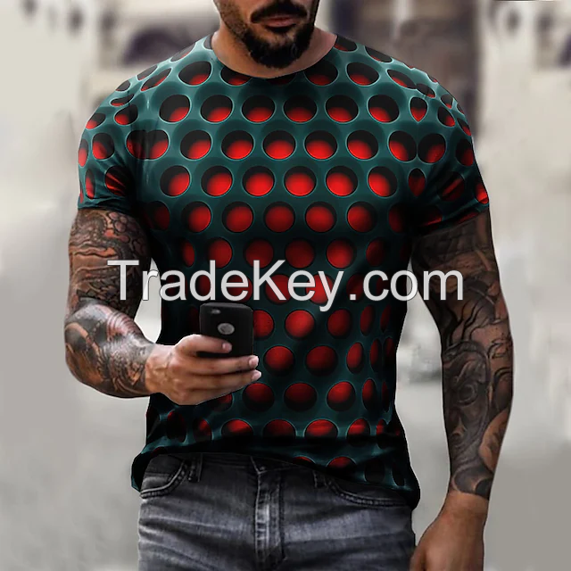 2022 Fashion Custom Designer Short Sleeve 3d Round Neck Men's T-Shirt For Daily Casual