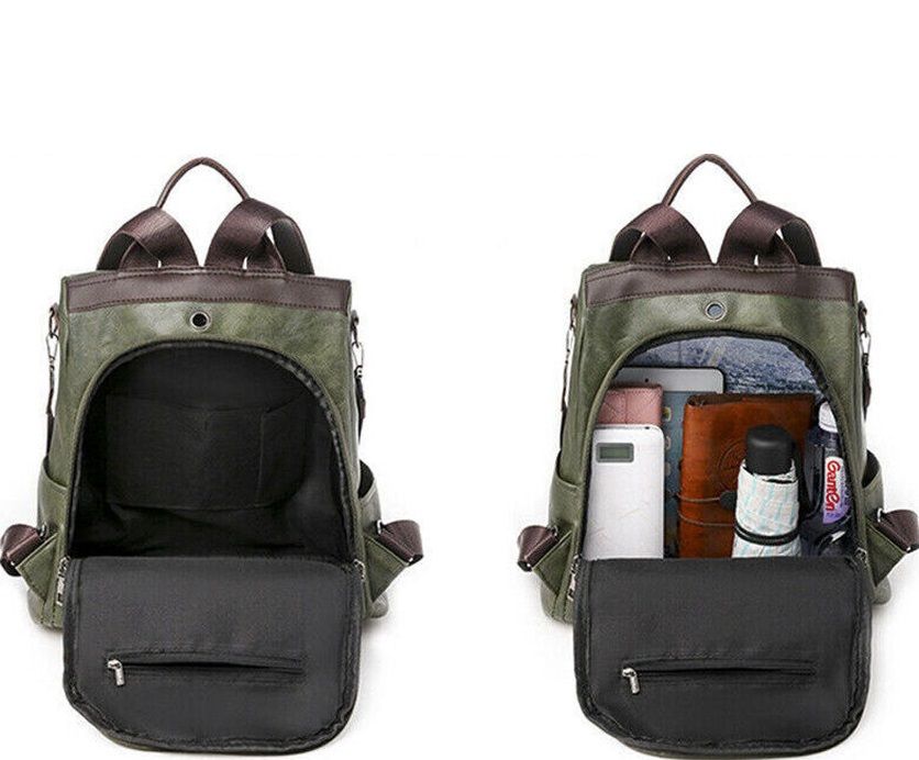 Multifunctional Outdoor Travel Soft Leather Small Backpack