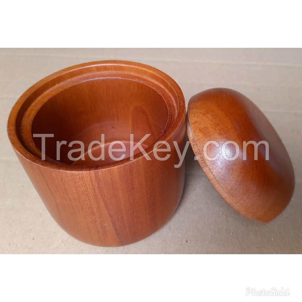Wood crafts wooden handicraft bathsalt salt sugar coffee spice jar
