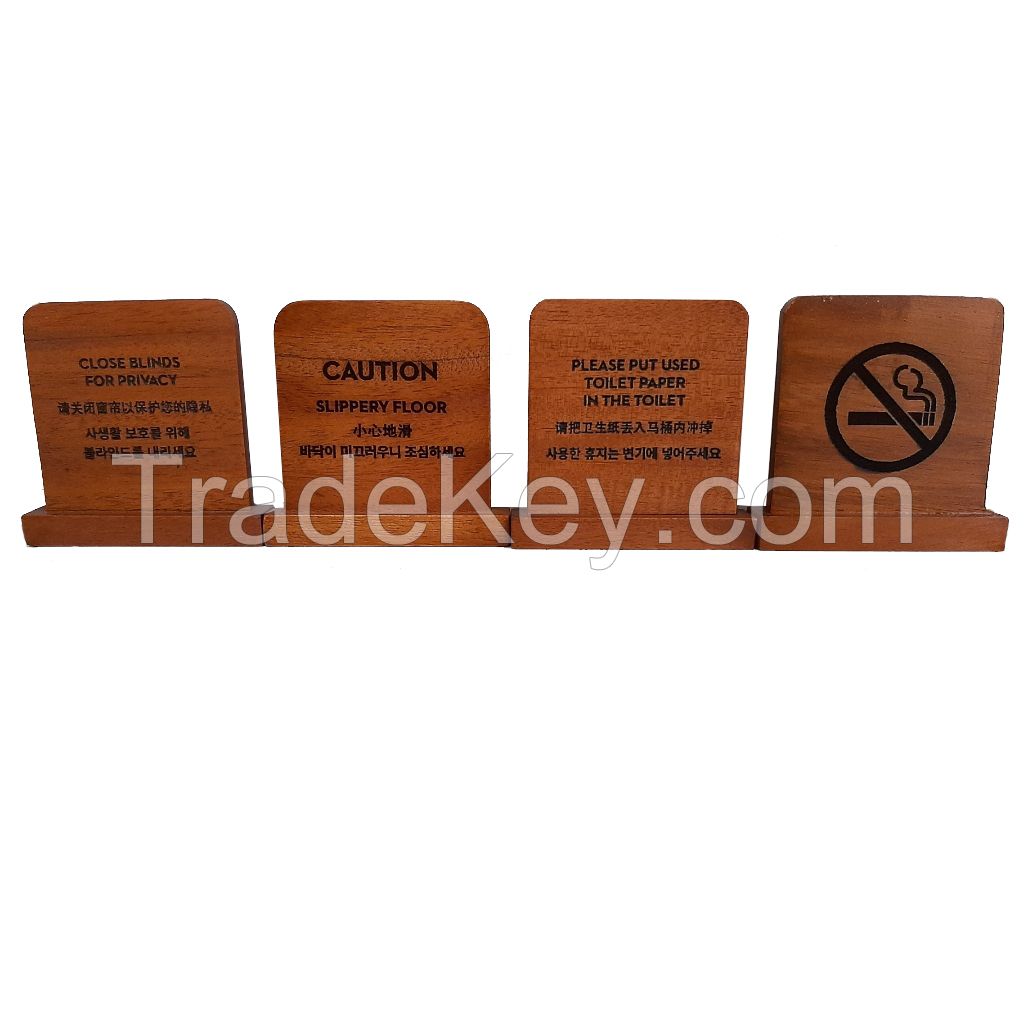 Wood crafts wooden handicraft signage with engrave