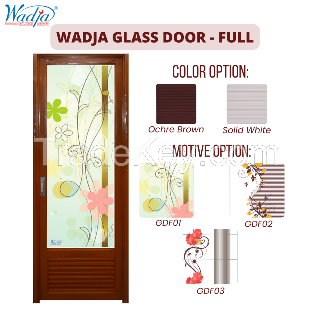 Wadja Glass Door Full - Bathroom Steel Door with Mirror inside