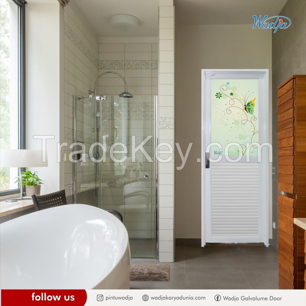 Bathroom Steel Door of Wadja Karya Dunia Brand - Glass Steel Door