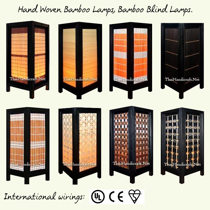 Hand Woven Bamboo Lamps, Bamboo Blind Lamps