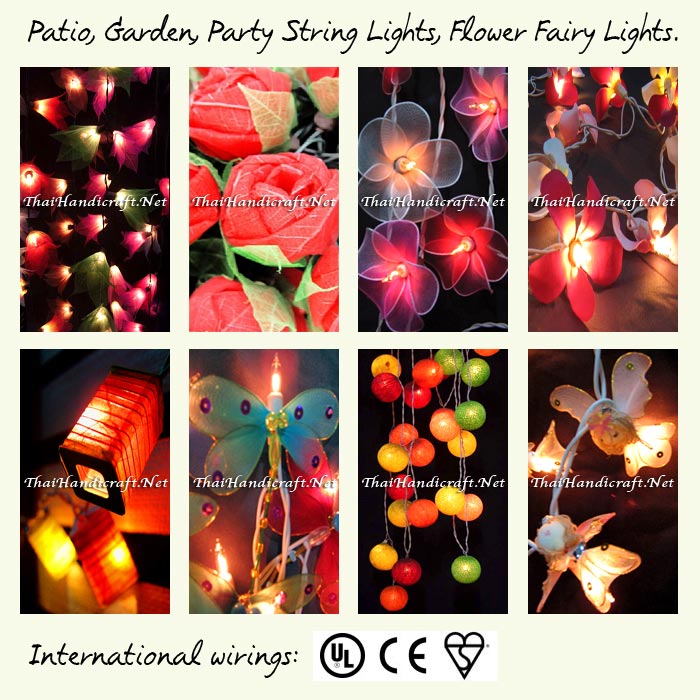 Patio Garden Party String Flower Fairy Lights