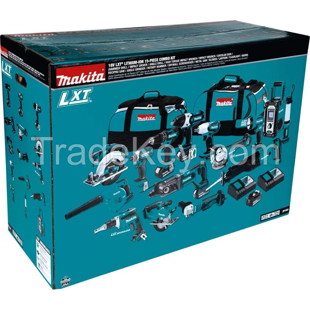 Fast Ship Makitas LXT1500 18V LXT Lithium-Ion Cordless 15-Pc. Combo Kit