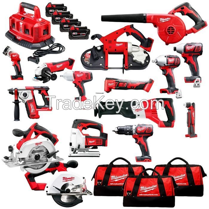 New In Milwaukee M18 18-Volt Lithium-Ion Cordless Combo Tool Kit (15-Tool)