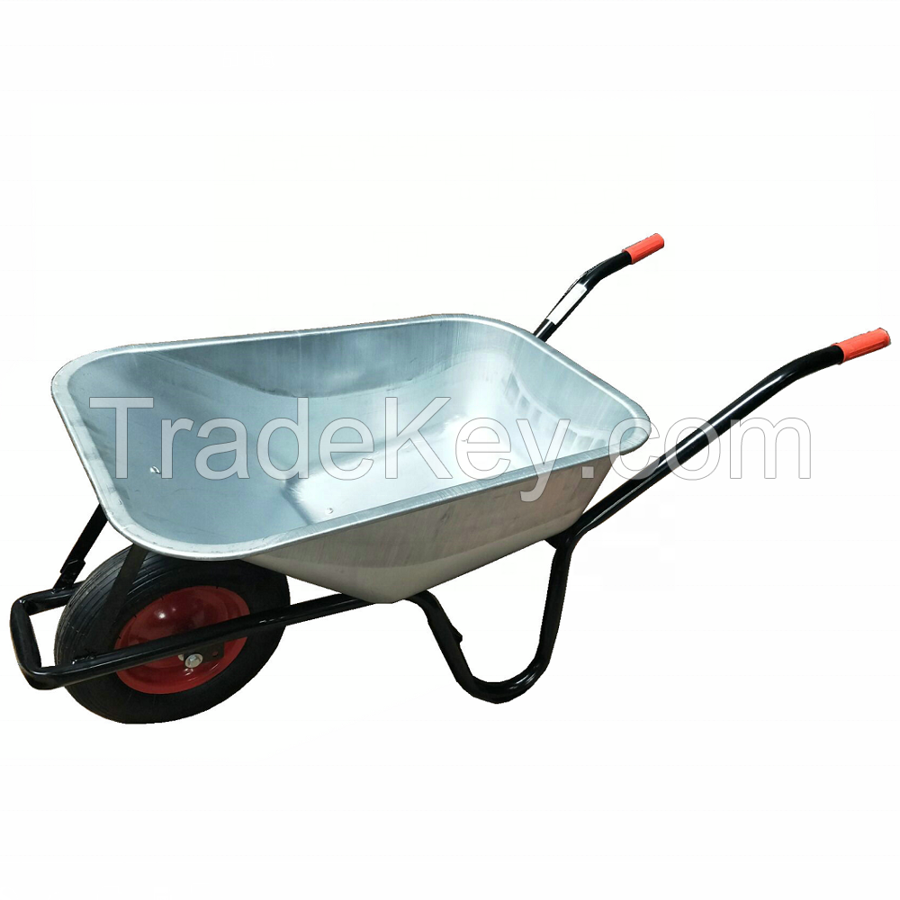 60L Single Wheel Construction Concrete Garden Hand Trolley Steel ...