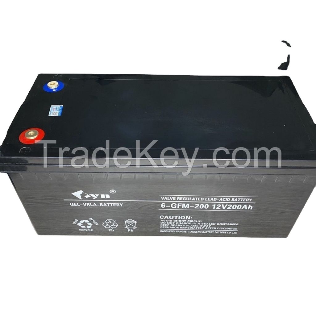 Rechargeable inverter battery 12v 200ah battery lead acid battery for solar storage