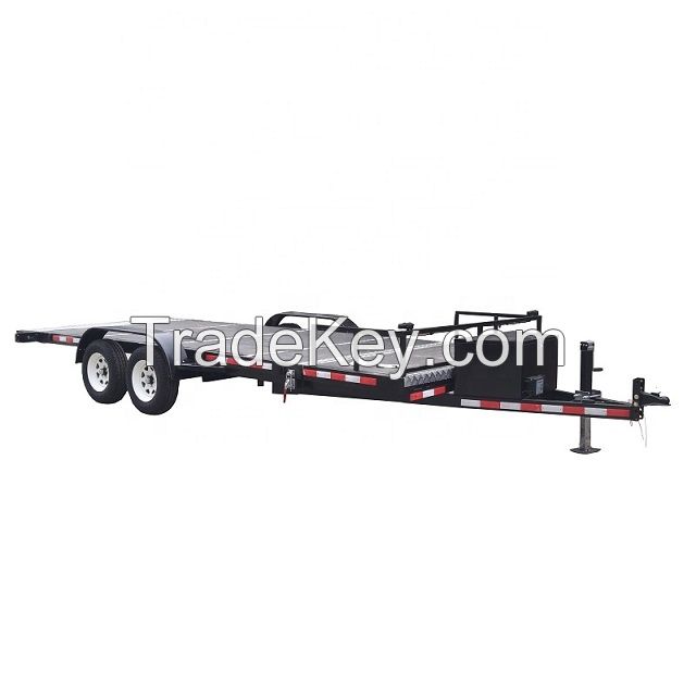 Automatic Belt Discharge Crawler Trailer Walking Floor Conveyor Trailer 