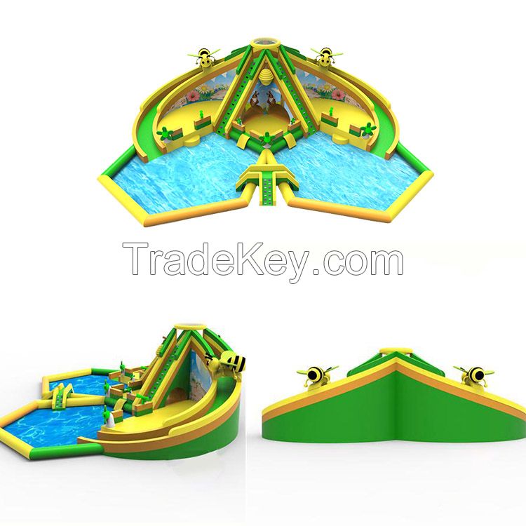 2022 outside inflatable games inflatable floating water slide inflatable waterslide for fun